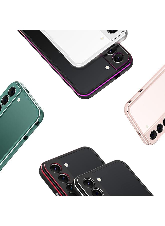 S-TOP Case For Samsung Galaxy S22 5G Aurora Series Lens Protector + Metal Frame Protective Phone Case - Image 2