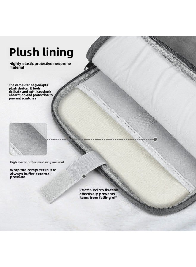 Crossbody Portable Tablet Computer Bag High-grade Sheep Material Anti-seismic Waterproof Lightweight IPad Storage Bag Sleek Bag-Color:Portable Style/light Gray-Size:11inch - Image 2