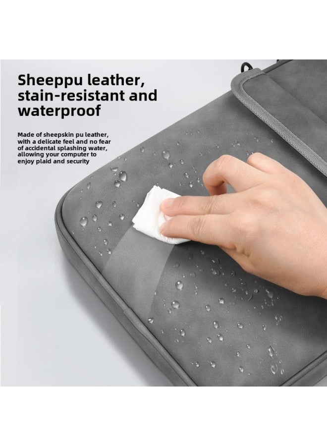 Crossbody Portable Tablet Computer Bag High-grade Sheep Material Anti-seismic Waterproof Lightweight IPad Storage Bag Sleek Bag-Color:Portable Style/light Gray-Size:11inch - Image 4