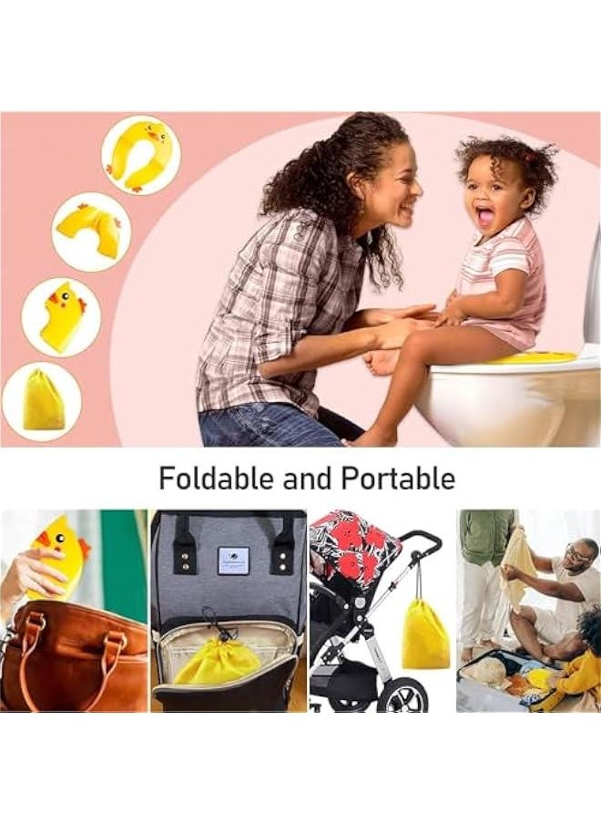 Gonice Toilet Seat Cover,Travel Potties,Foldable Travel Potty Toilet Seat for Toddlers, Boys & Girls with Non-Slip Silicone Pads | Recyclable Toilet Seat  - Image 3