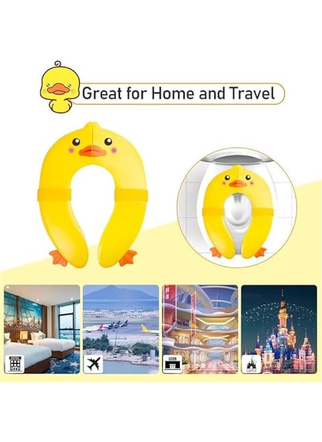 Gonice Toilet Seat Cover,Travel Potties,Foldable Travel Potty Toilet Seat for Toddlers, Boys & Girls with Non-Slip Silicone Pads | Recyclable Toilet Seat  - Image 5