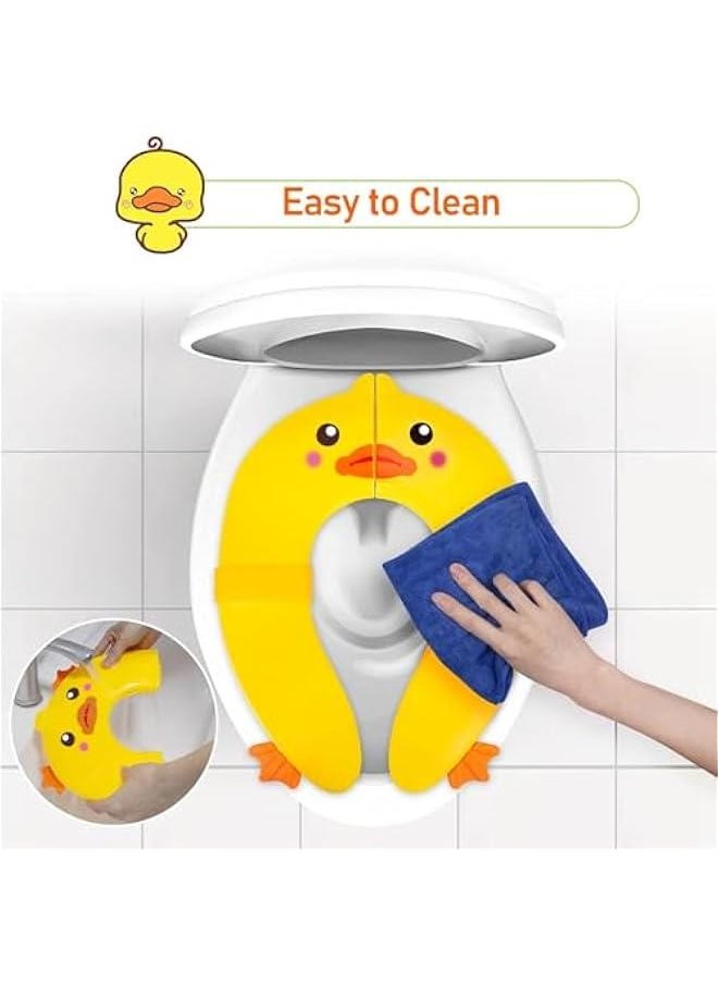 Gonice Toilet Seat Cover,Travel Potties,Foldable Travel Potty Toilet Seat for Toddlers, Boys & Girls with Non-Slip Silicone Pads | Recyclable Toilet Seat  - Image 4
