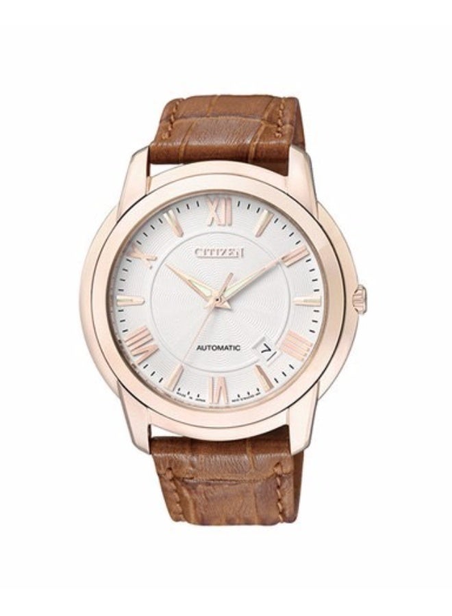 CITIZEN Citizen NB0032-05A Men’s Watch, Automatic Gold-Tone Case White Dial 42mm Case 30M WR Vintage Style  - Image 1