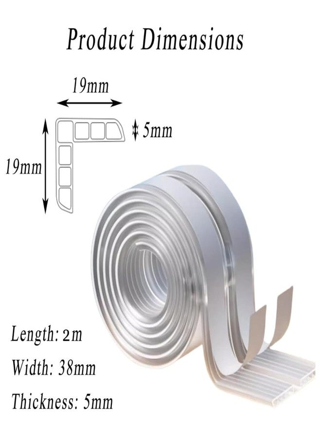 DANSR Clear Baby Proofing Edge Guard - 2M Transparent Furniture Edge Protector, Soft Shock Absorbent Safety Strip for Sharp Edges, Table Corner Guard for Kids, Toddlers & Baby Safety Products - Image 2