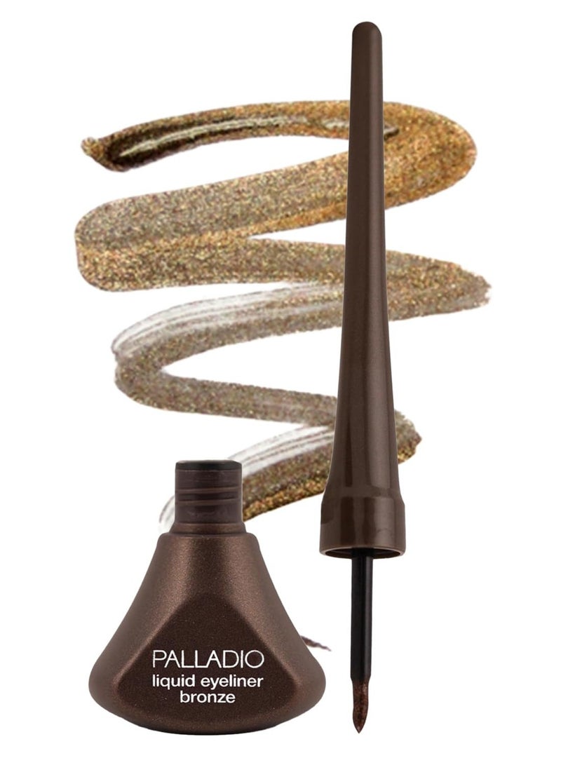 بالاديو آيلاينر سائل، عالي الصبغة، مقاوم للماء، مقاوم للتلطخ، طويل الثبات، برونزي - Image 1