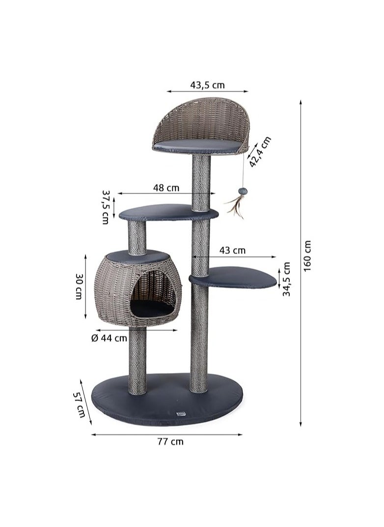 Cat Tree House With Hanging Kitten Toy  - Image 2