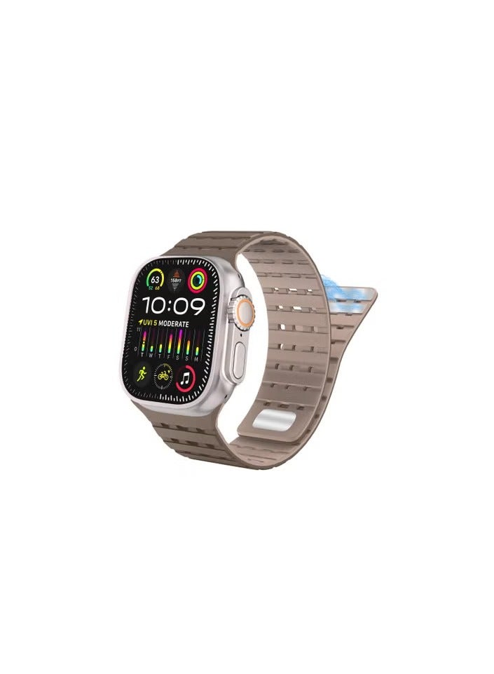 O Ozone Magnetic Sport Band For Apple Watch Band 49mm 45mm 44mm 42mm for Men Women, Soft Silicone Replacement Breathable Band - Image 4