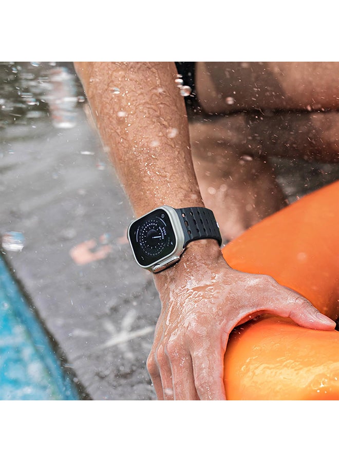 O Ozone Magnetic Sport Band For Apple Watch Band 49mm 45mm 44mm 42mm for Men Women, Soft Silicone Replacement Breathable Band - Image 3