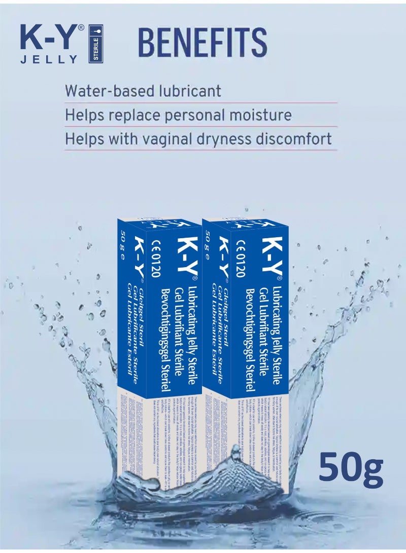 KY K-Y Intimate Moisturizing Lubricant Gel – Smooth & Non-Sticky 50g Pack Of 2