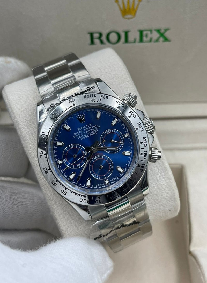 Rolex Men's Automatic Steel Blue Dial Watch 