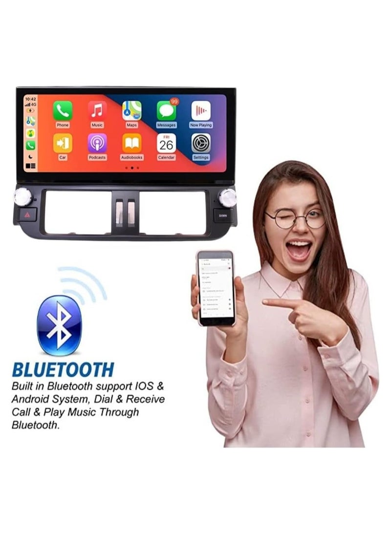 SHEZA STAR Android Car Stereo for Toyota Prado 2010-2013 4GB RAM 32GB ROM Support Carplay, M-Link Wi-Fi BT, Radio GPS, 12.3 Inch IPS.QLED Touch Screen with AHD Camera Included - Image 3