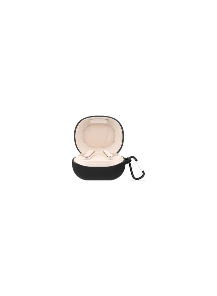 Silicone Carrying Case Compatible with Anker Soundcore Life P3, Scratch-Resistant Portable Cover with Climbing Ring (Black)  - Image 2