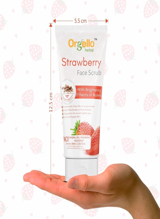 Orgello Herbal Skin Care Combo Of Vitamin C Facial Skin Toner (100 ml) + Aloe Vera Gel Tube (60 gm) + Strawberry Scrub (60g) - Pack Of 3 - for men women girls boys - Image 5