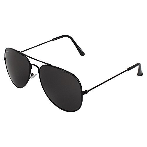 CREATURE Unisex Non Polarization Aviator Sunglasses Black Frame, Black Lens (M) - Pack Of 1 - Image 4