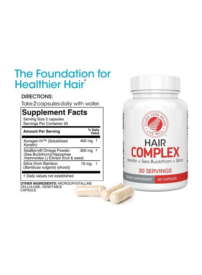 Silver Fern Hair Complex Hair Supplement - Each Bottle Contains a 30-Day Powder Supply - 1 Bottle - Image 2