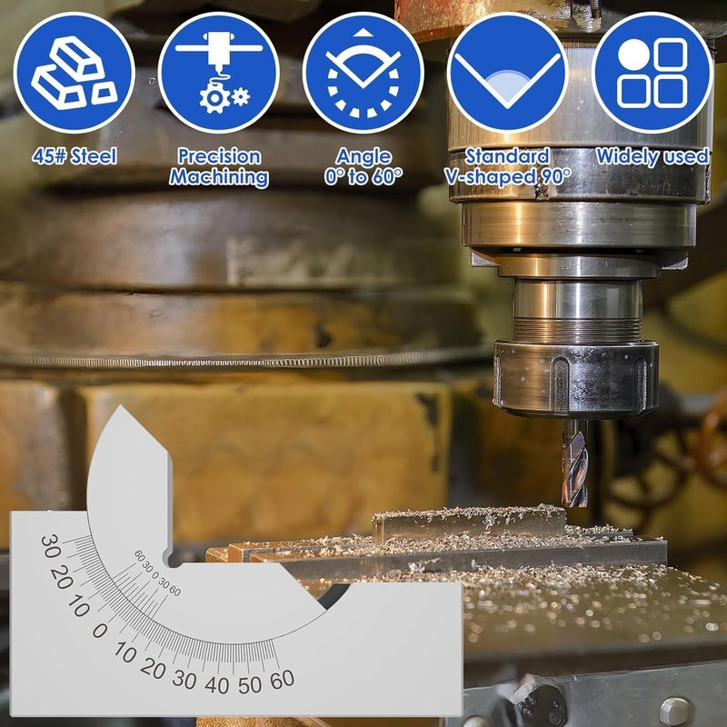 Preamer AP25 Adjustable Micro Angle Gauge High Precision Angle V Block 0-60° for Milling Lathe Machinist Tools - Image 4