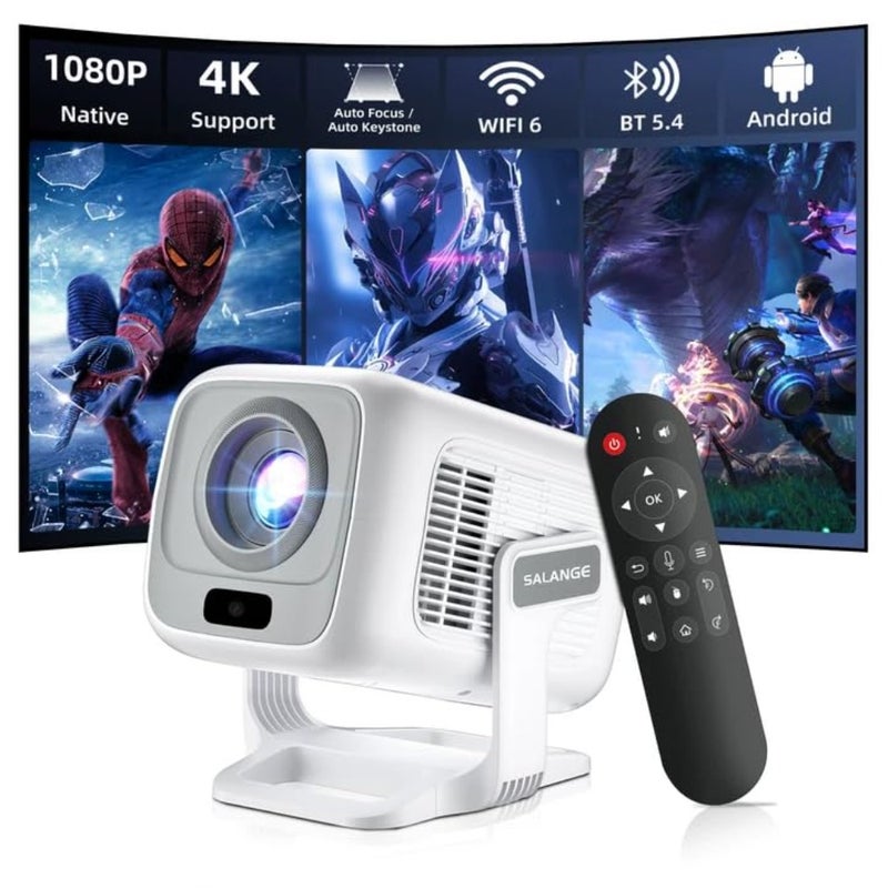 Outdoor movie projector, ABS plastic, black, 20000LM brightness and auto focus - Image 1