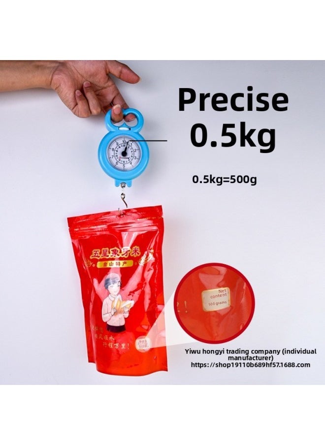 null - Children's Portable Scale Primary School Students Second Grade Second Volume Mathematics Balance Scale Teaching Aid Mini Spring Scale Portable Hook Scale-Specification:✅Square Pallet Scale 5kg + Balance Scale [enlarged Upgraded Version] + Portable Scale [blue] - Image 1