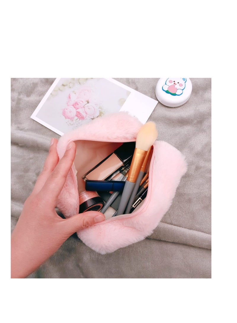 Excefore Cartoon Anime Plush Makeup Bag, Zipper Pouch Cosmetics Bag, Embroidery Cartoon Characters Capacity Bag, Suitable For Women Girl Gift - Image 4