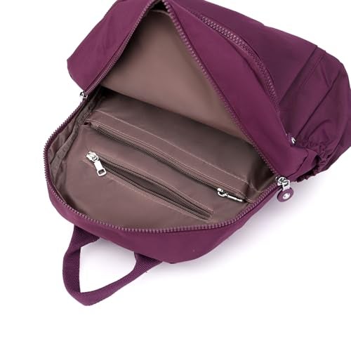 Tanweibago Mini Nylon Women Backpacks11L Small Ladies backpacks Casual Lightweight Women Shopping Travel Daypack Purple - Image 3