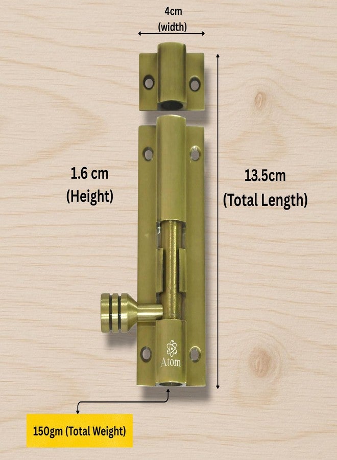 Atom 4 inch Aluminium Tower Bolt | Antique Finish | Home and Offices Doors and Windows Tower Bolt, TB001, Pack of 4 - Image 2