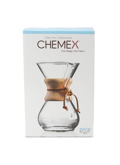 Chemex 6 Cup Classic Coffee Maker, Borosilicate Glass with A Polished Wood Collar and Leather Tie - 30oz  - Image 2
