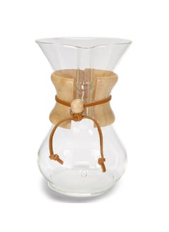 Chemex 6 Cup Classic Coffee Maker, Borosilicate Glass with A Polished Wood Collar and Leather Tie - 30oz  - Image 5