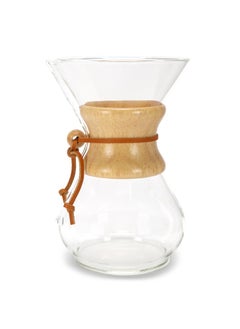 Chemex 6 Cup Classic Coffee Maker, Borosilicate Glass with A Polished Wood Collar and Leather Tie - 30oz  - Image 3