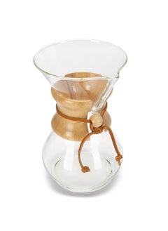 Chemex 6 Cup Classic Coffee Maker, Borosilicate Glass with A Polished Wood Collar and Leather Tie - 30oz  - Image 4