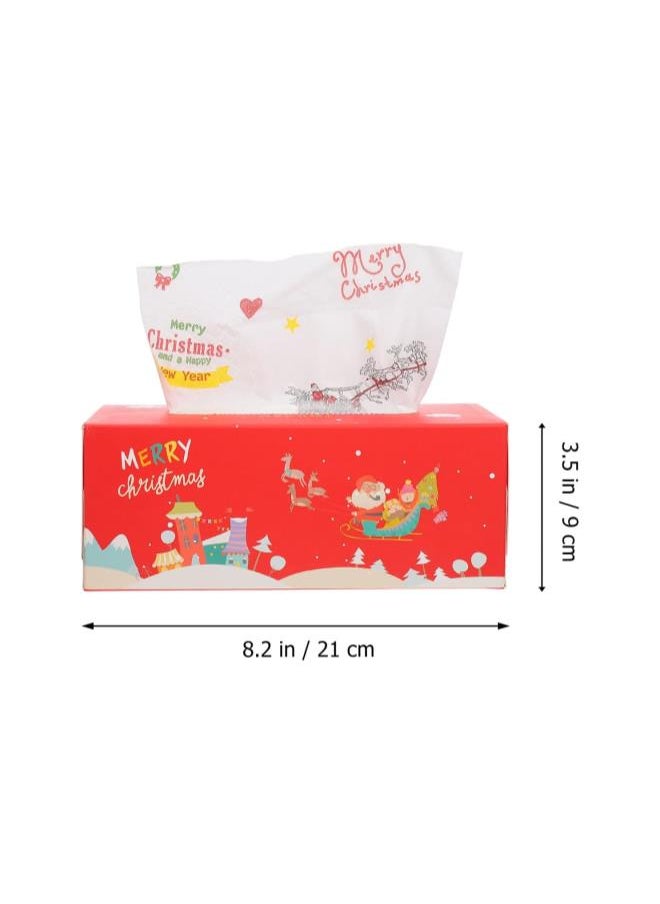 silvercnc - silvercnc Christmas Toilet Paper Set Tissue Napkin Hand Roll Paper Towels Dinner Napkins Paper Guest Towels Christmas Party Supplies - Image 1