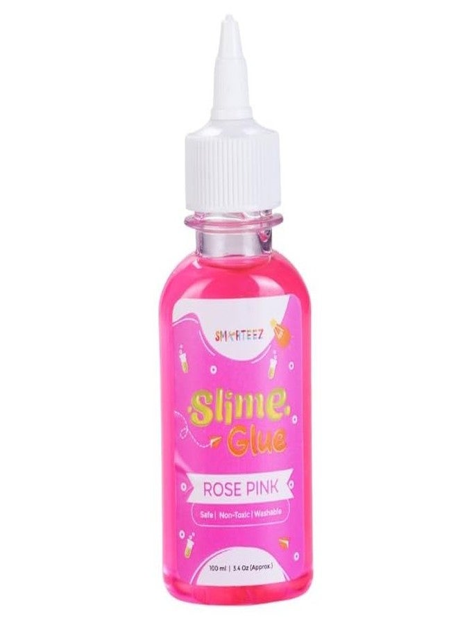 SMARTEEZ Rose Pink Slime Glue | School Glue | Craft Glue | Waterproof Washable Glue | Smooth & Stretchy | Non Toxic, 100ml - Image 1