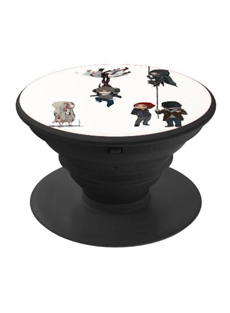 RKN Printed Pop Socket White/Red/Brown - Image 1