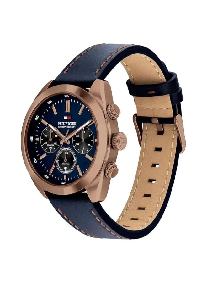 TOMMY HILFIGER Leather Strap Analog Watch