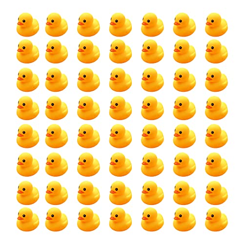 WAMSOLE 50PCS Super Mini Rubber Duck Bath Duck Toys for Toddlers Boys GirlsSqueak and Float Rubber Ducks in Bulk Baby Shower Duck Decorations Party Favors 16 - Image 1