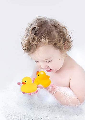 WAMSOLE 50PCS Super Mini Rubber Duck Bath Duck Toys for Toddlers Boys GirlsSqueak and Float Rubber Ducks in Bulk Baby Shower Duck Decorations Party Favors 16 - Image 5