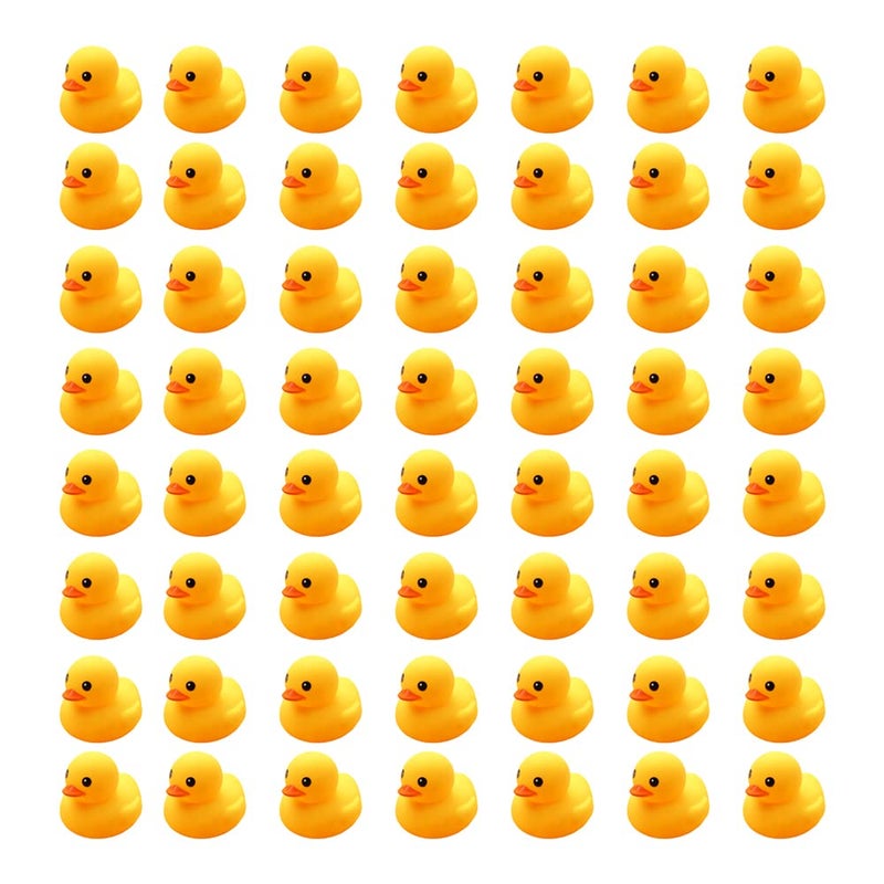 WAMSOLE 50PCS Super Mini Rubber Duck Bath Duck Toys for Toddlers Boys GirlsSqueak and Float Rubber Ducks in Bulk Baby Shower Duck Decorations Party Favors 16 - Image 3