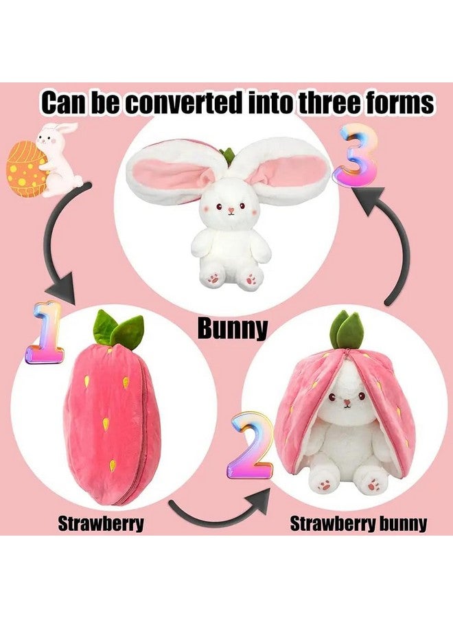 AVSHUB Reversible Bunni Rabbite Doll Soft Toy For Girl/Kids Skin Friendly Ultra Soft Animal Toys Birthday Gift For Baby Boy, Kids, Girl, Girlfriend (Size 25Cm) (Pink & White) - Image 3