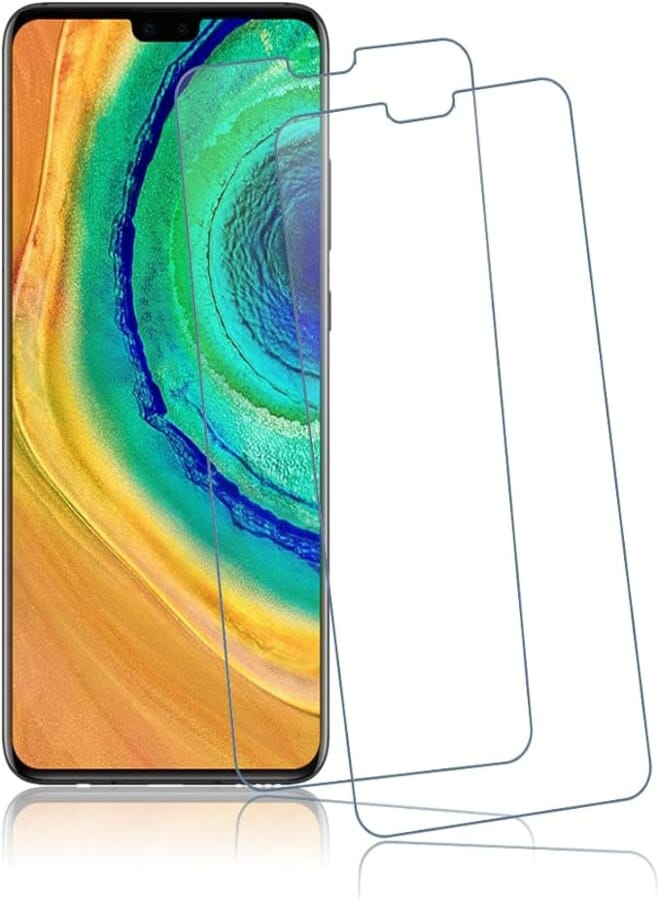 OR Wsky tempered glass screen protector for huawei mate 30, clear screen protector, anti-scratch, anti-oil, anti-bubble, anti-fingerprint, tempered glass for huawei mate 30 (pack of 2)