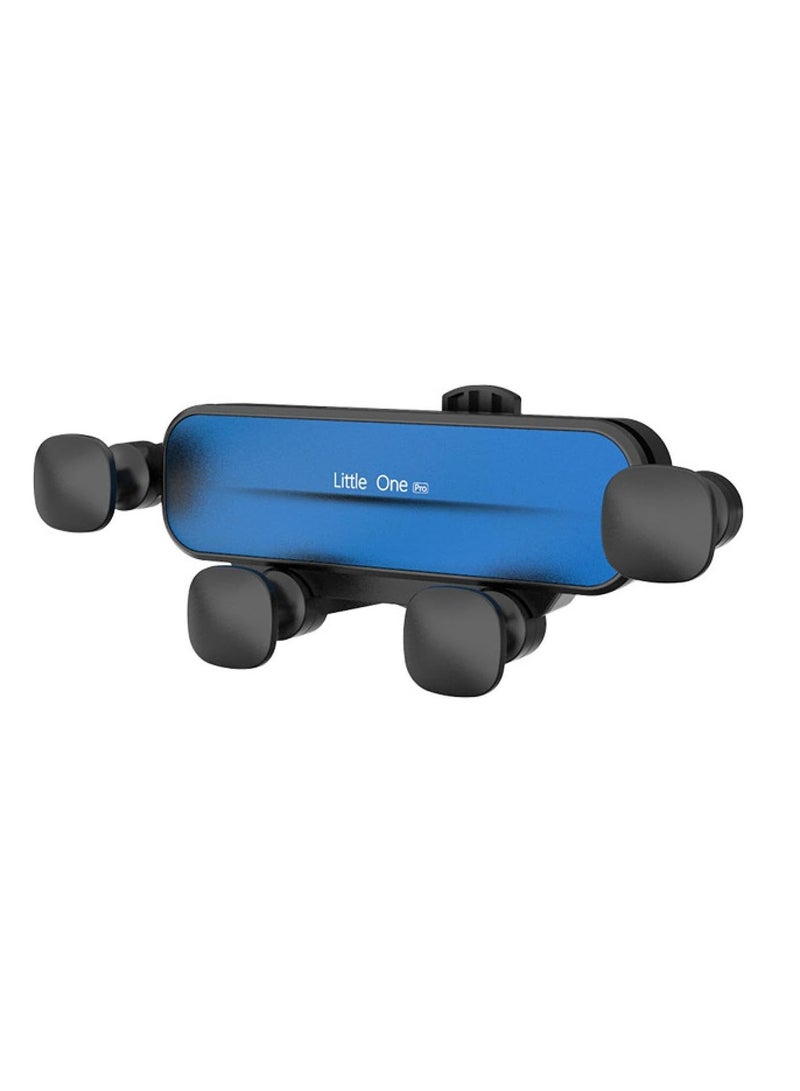 general Creative mini size car mobile phone bracket Car air outlet navigation mobile phone mount Cute shape metal car phone holder blue - Image 1