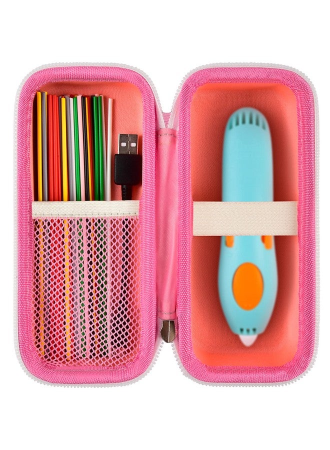 GWCASE Case Compatible With 3Doodler Start+ Essentials 3D Pen Set For Kids 3D Pens Storage Organizer Carrying Holder Fit For 3D Printing Pen Plastic Refill Blister (Box Only)Pink - Image 2