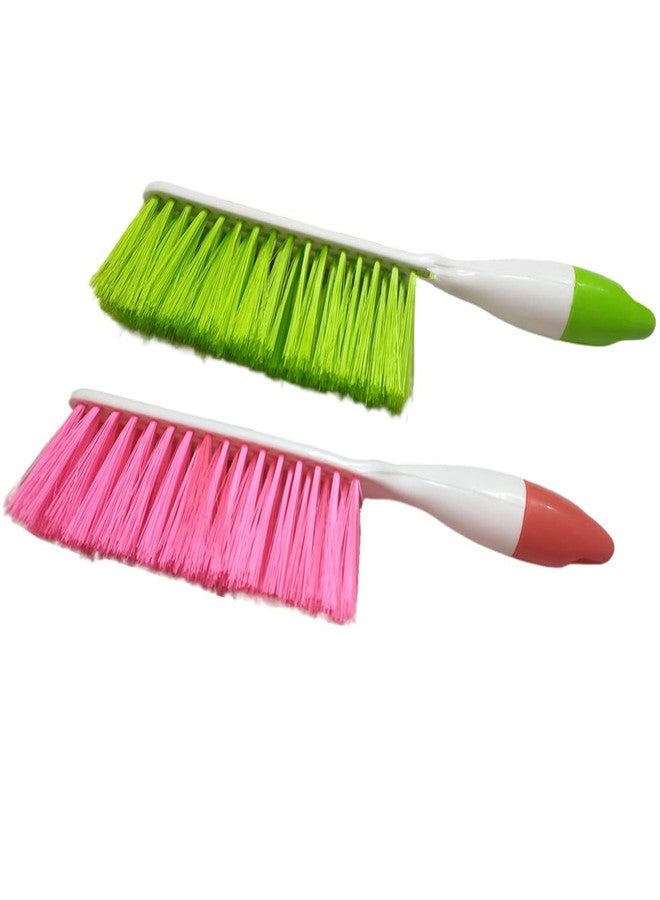 Jilukibo Soft Bristle Bed Sheets Sweeping Cleaning Brush with Long Hand, Counter Duster for Debris Hair Remover Desk Quilt Sofa Furniture, 2 Pack - Image 1