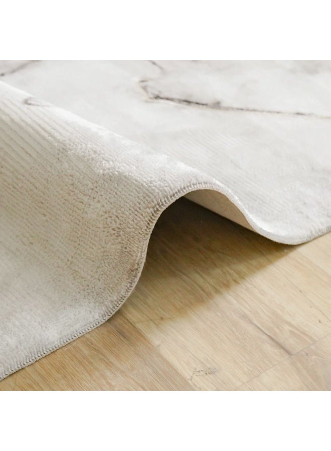 DANUBE HOME Galeria Lux Modern Rug | Washable Modern Rugs Style | Polypropylene + Polyester Area Rug Floor Covering | Indoor Carpet For Living Room Dining Bedroom 240x340cm-Grey White-231300472292 - Image 2