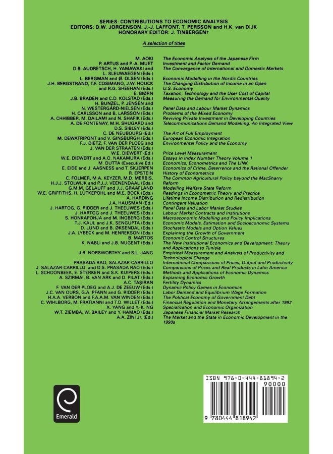 Microsimulation and Public Policy: Selected Papers from the IARIW Special Conference on Microsimulation and Public Policy, Held in Canberra, Australia, Between 5th and 9th December, 1993  - Image 2