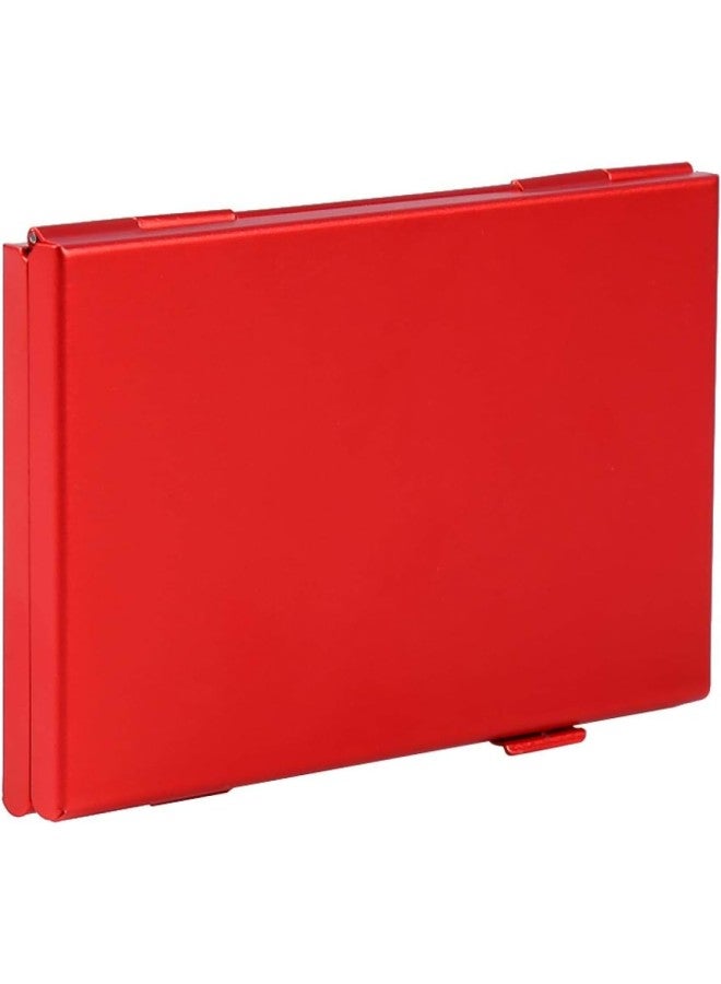 klarako 12 Slots Aluminium Storage Box Case For Micro SD Card & TF Card Memory Card Holder Lightweight(Red)  - Image 4
