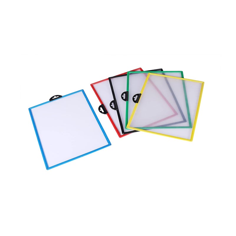 Infomate Rectangular Multicolored A4 Paper Wall Hanging Display Pocket Documents Certificate Storage File Folder For Home And Office - Image 2