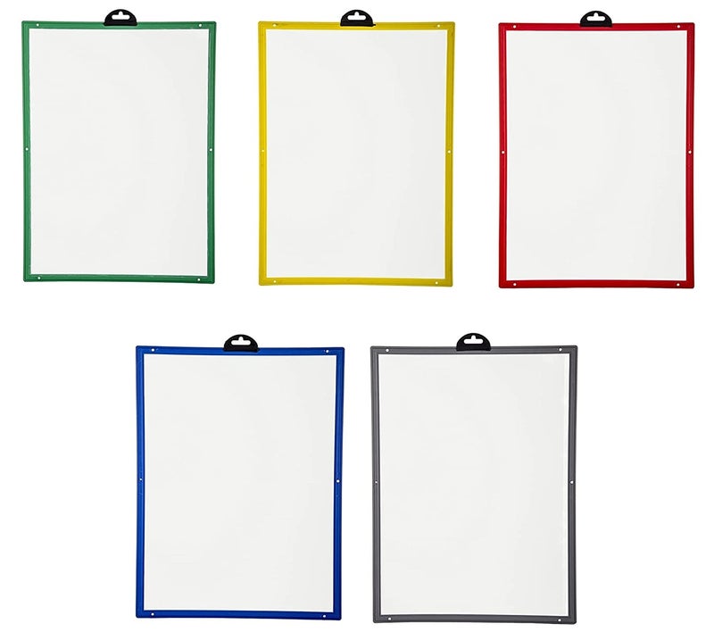 Infomate Rectangular Multicolored A4 Paper Wall Hanging Display Pocket Documents Certificate Storage File Folder For Home And Office - Image 1