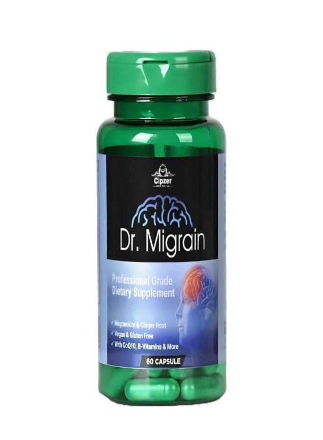 Cipzer Dr. Migrain Capsule Ayurvedic & Natural Herbs helpful in Migraine Headache, Mind Stress, Tension, Sinus Headache 60 Capsule (Pack of 1) - Image 4