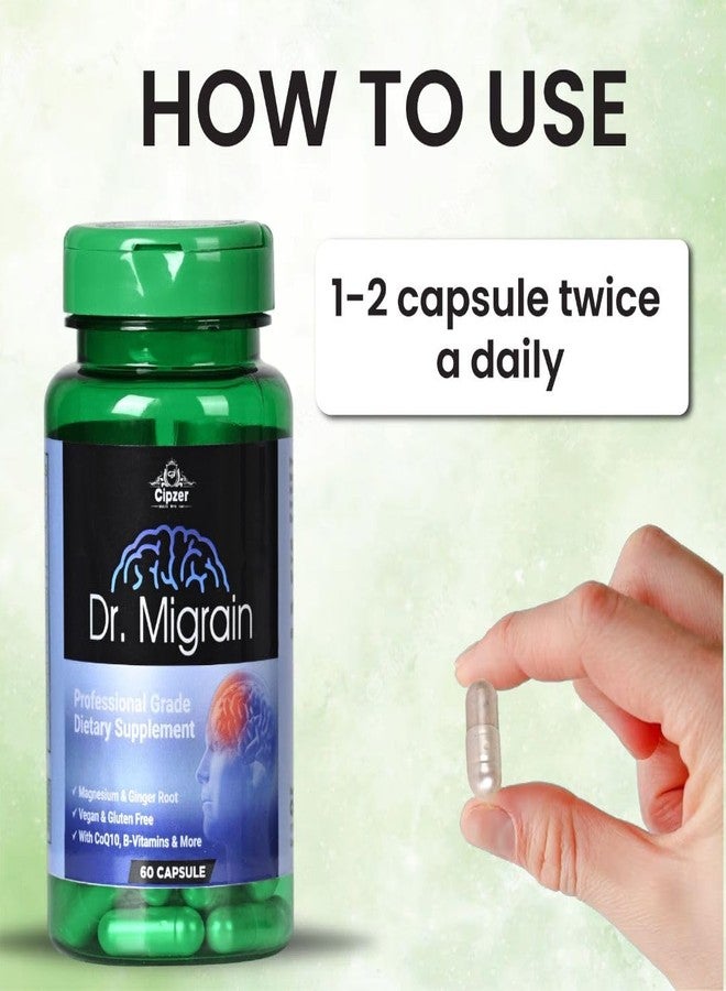 Cipzer Dr. Migrain Capsule Ayurvedic & Natural Herbs helpful in Migraine Headache, Mind Stress, Tension, Sinus Headache 60 Capsule (Pack of 1) - Image 5