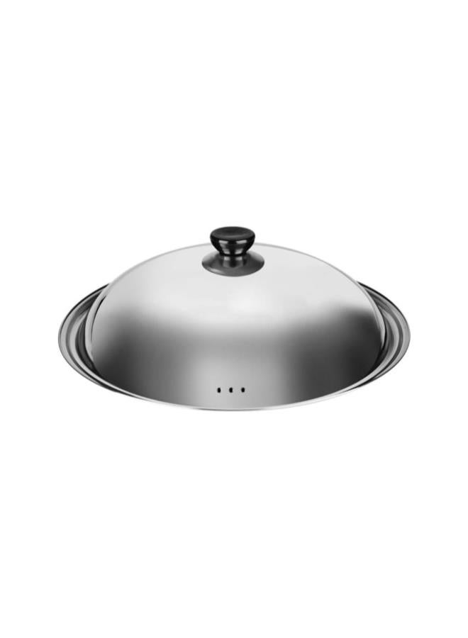 Stainless Steel Universal Lid 34cm Pan Lid Cover Frying Pan Cover Cookware Lids Cooking Dome Cover Glass Pot Lids