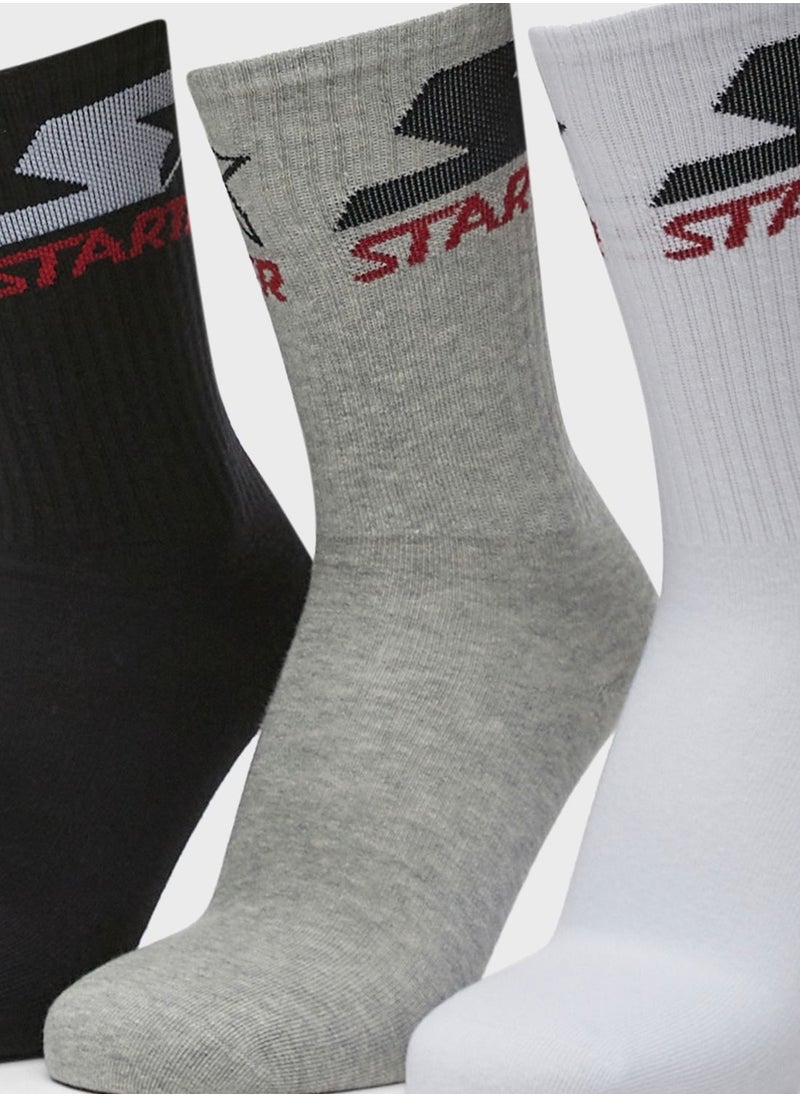 STARTER - 3 Pack Logo Crew Socks - Image 1